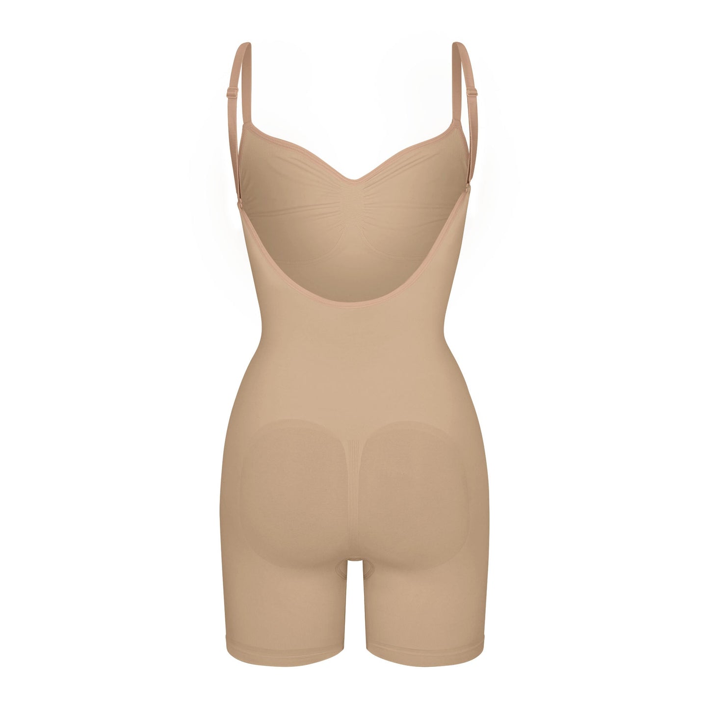 SEAMLESS SCULPT LOW BACK MID THIGH BODYSUIT | CLAY